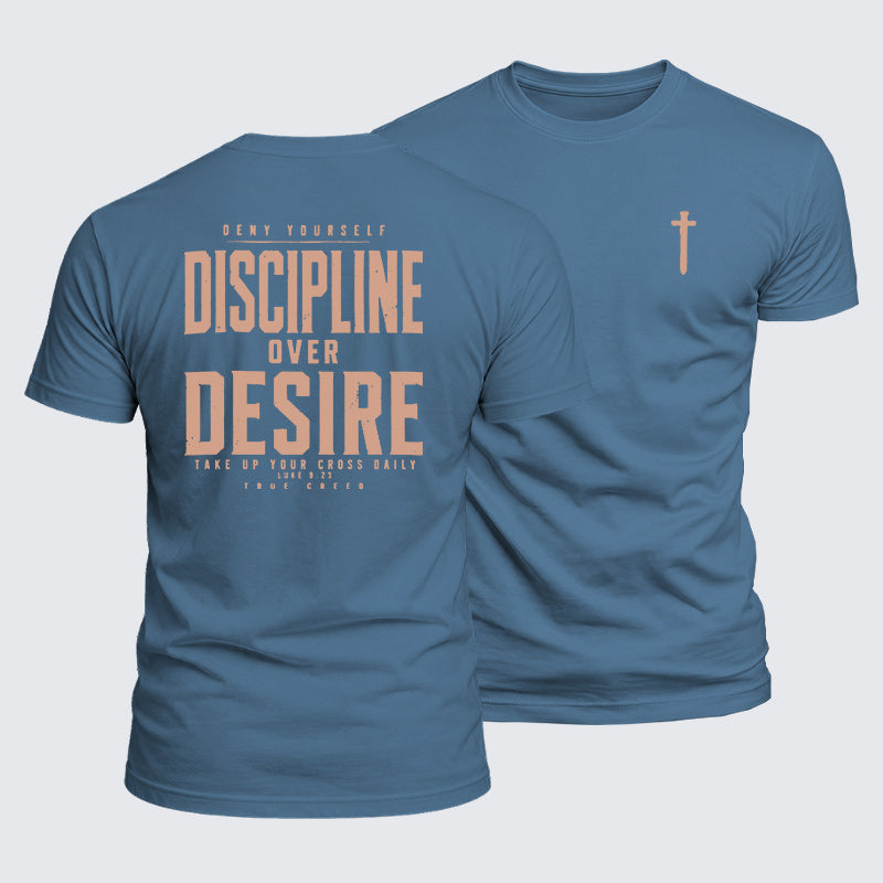 Luxe Mercerized Cotton Tee - Deny Yourself Discipline Over Desire