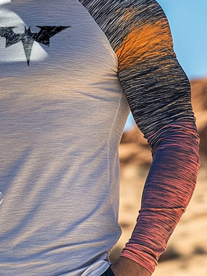Men's Outdoor Sun Protection Breathable Cool Hooded Sun Protection Long Sleeve Top