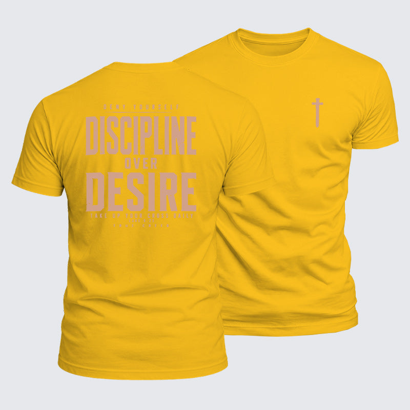 Luxe Mercerized Cotton Tee - Deny Yourself Discipline Over Desire