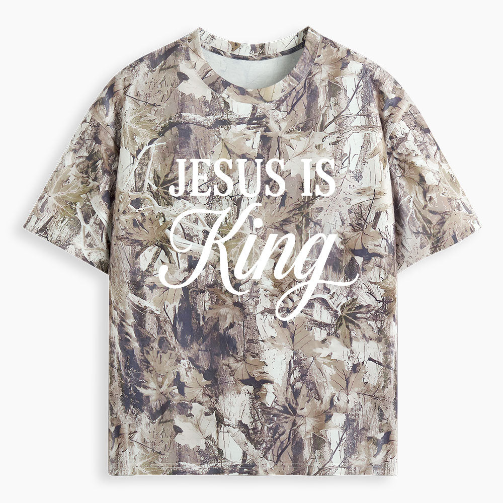 Jesus Is King Christian Camo T-Shirt