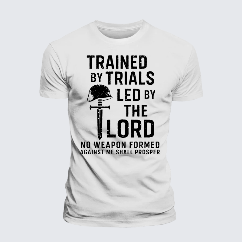 Luxe Mercerized Cotton Tee - Trained By Trials Led By The Lord