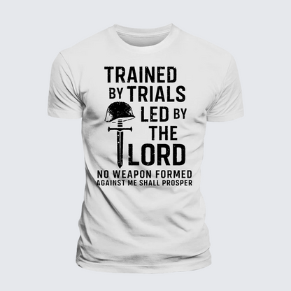 Luxe Mercerized Cotton Tee - Trained By Trials Led By The Lord