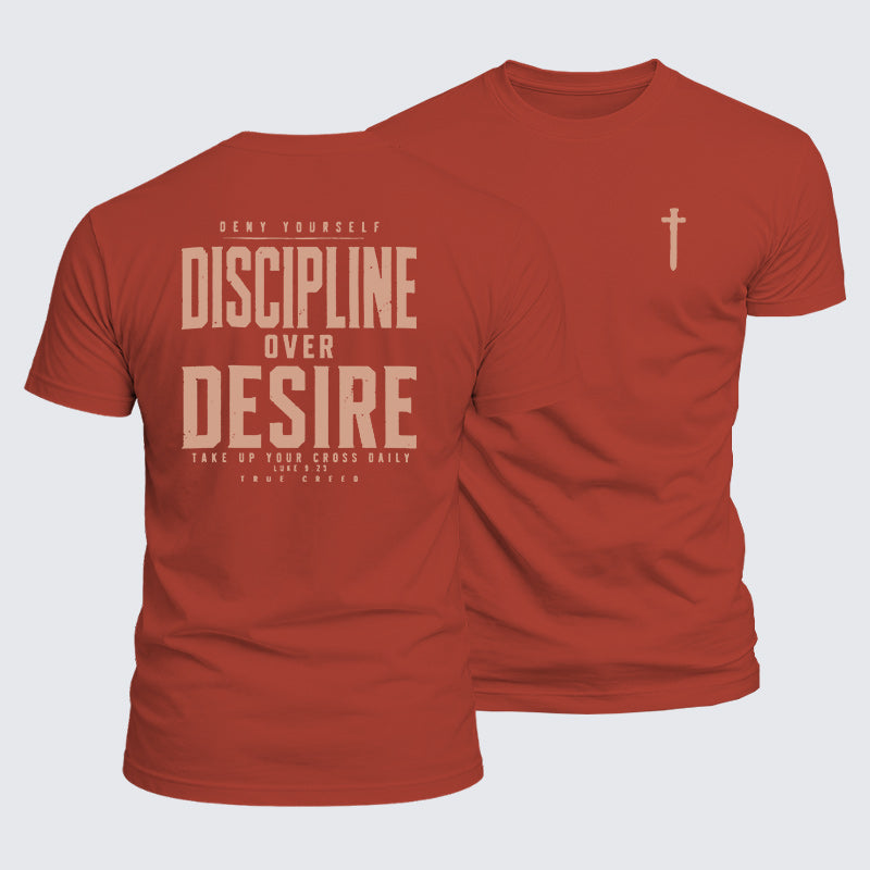 Luxe Mercerized Cotton Tee - Deny Yourself Discipline Over Desire