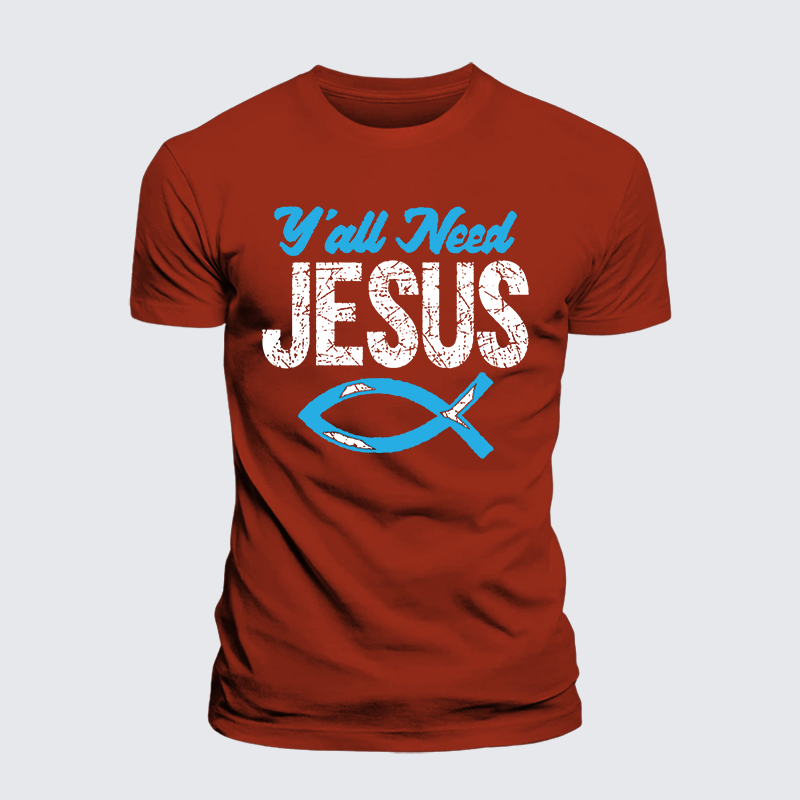 Luxe Mercerized Cotton Tee - Y'all Need Jesus