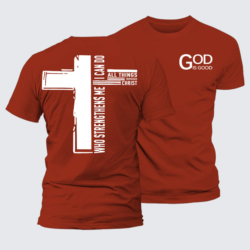 Luxe Mercerized Cotton Tee - God Is Good Philippians 4:13