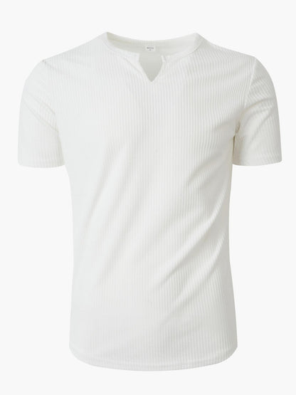 Men's Textured V-Neck T-Shirt