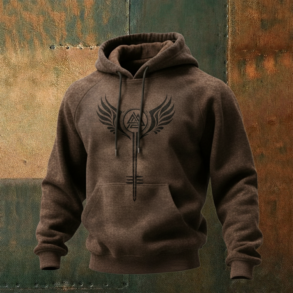 Nordic Viking Rune Totem 3D Print Casual Long-Sleeve Hoodie
