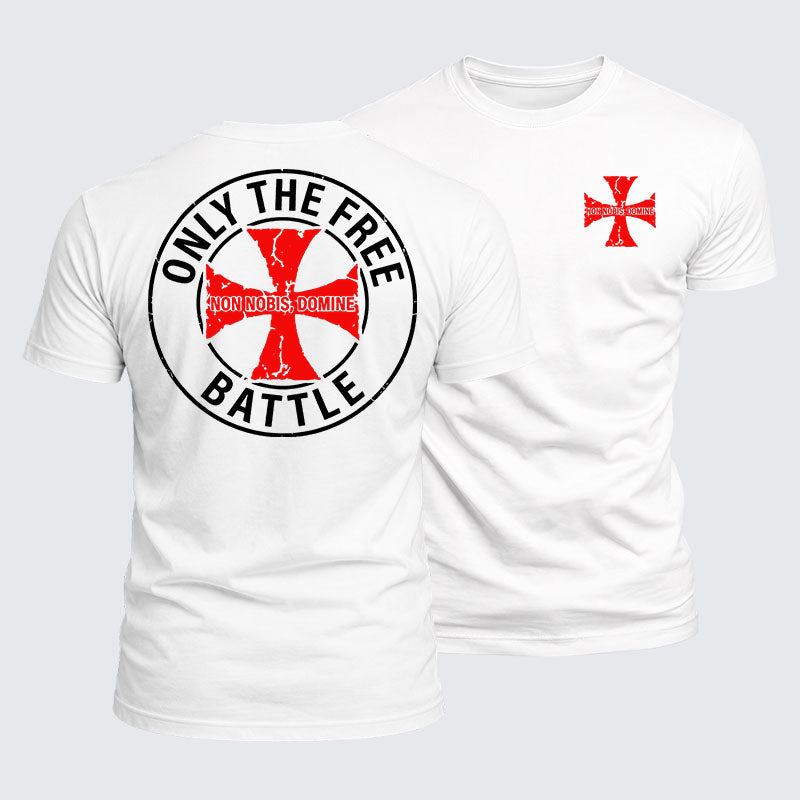 Luxe Mercerized Cotton Tee - Only The Free Battle ¡¤ Non Nobis Domine