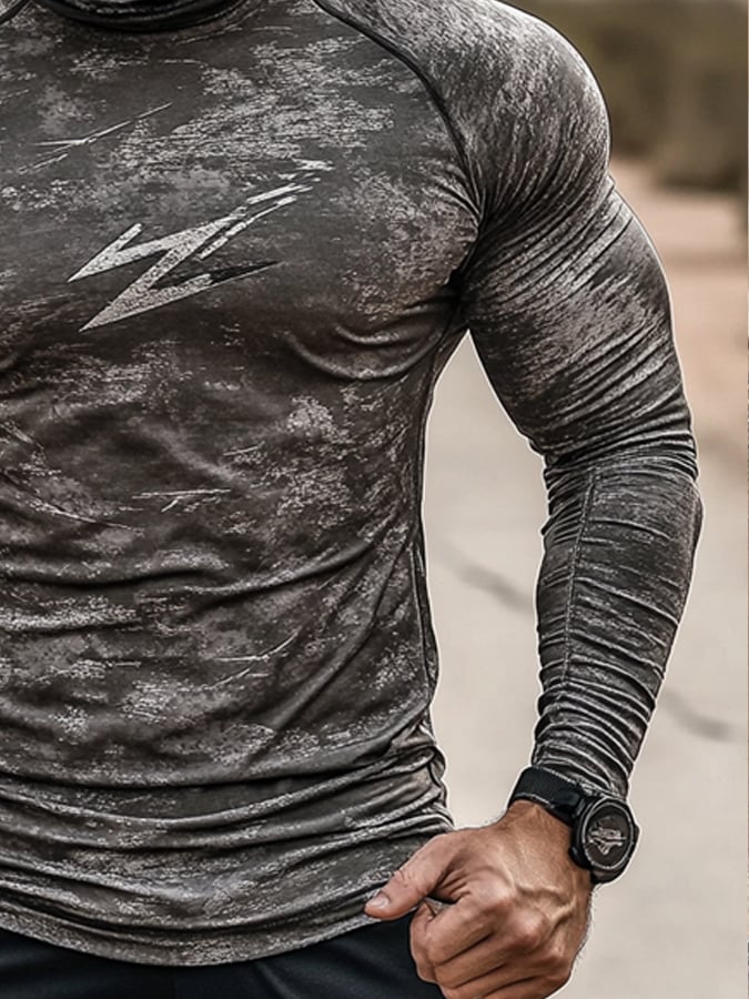 Men's Outdoor Sun Protection Breathable Cool Hooded Sun Protection Long Sleeve Top