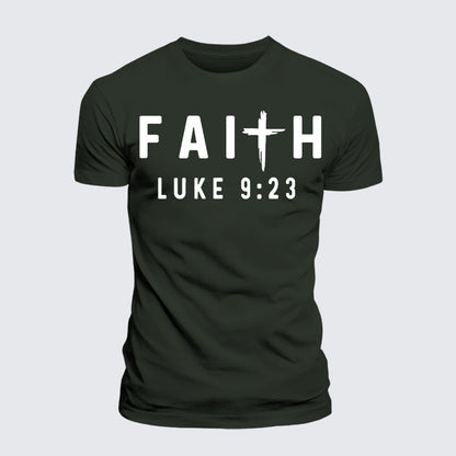 Luxe Mercerized Cotton Tee - Luke 9:23
