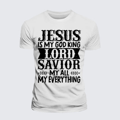 Luxe Mercerized Cotton Tee - Jesus Is My God King Lord Savior My Everything