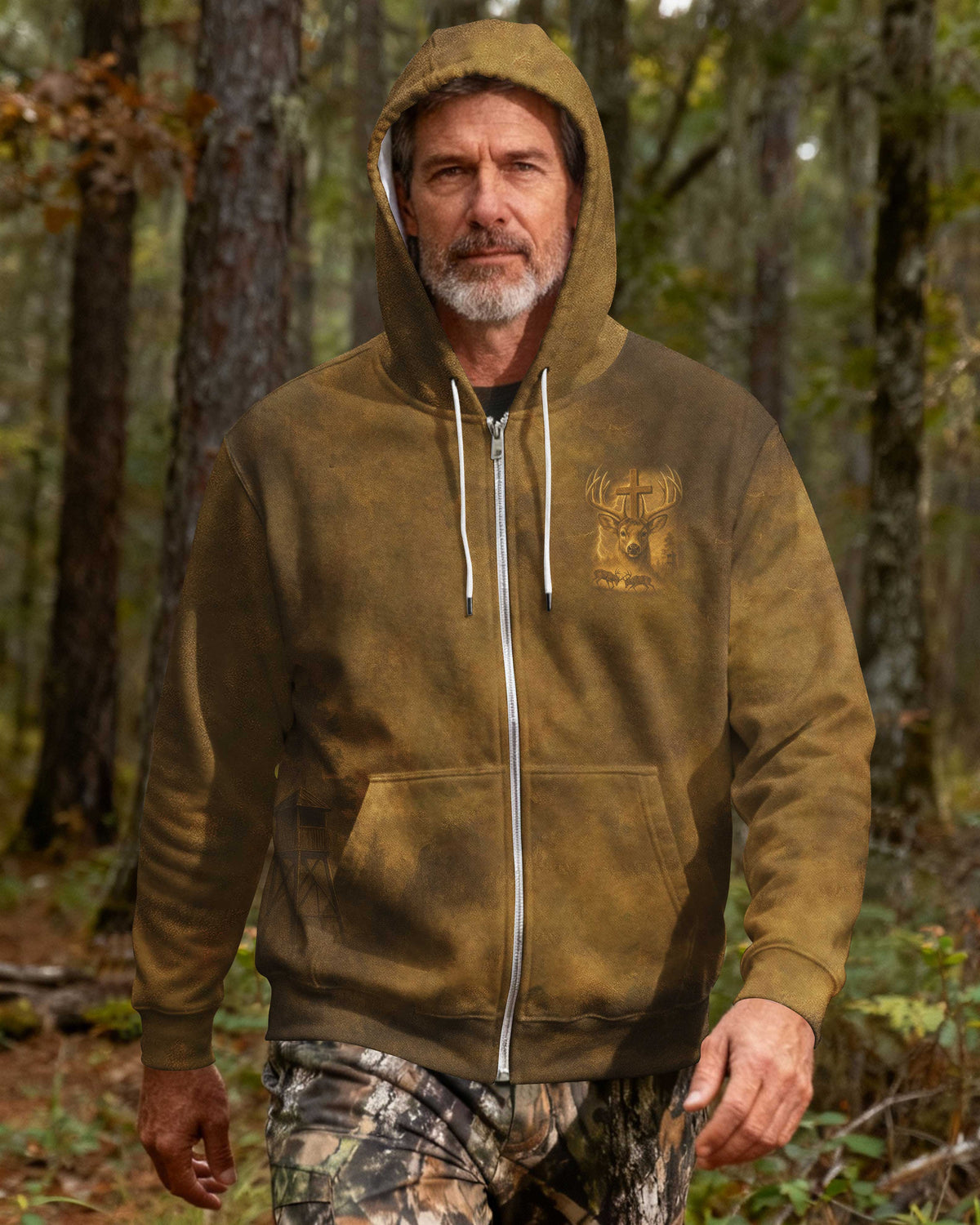 I've Got Hunting In My Veins And Jesus In My Heart All Over Print Hoodie