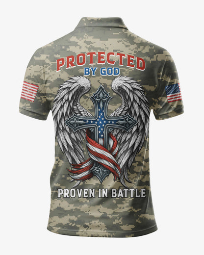 Protected By God All Over Print Polo