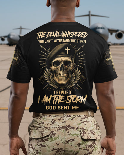 The Devil Whispered You Can't Withstand The Storm Personalized T-Shirt