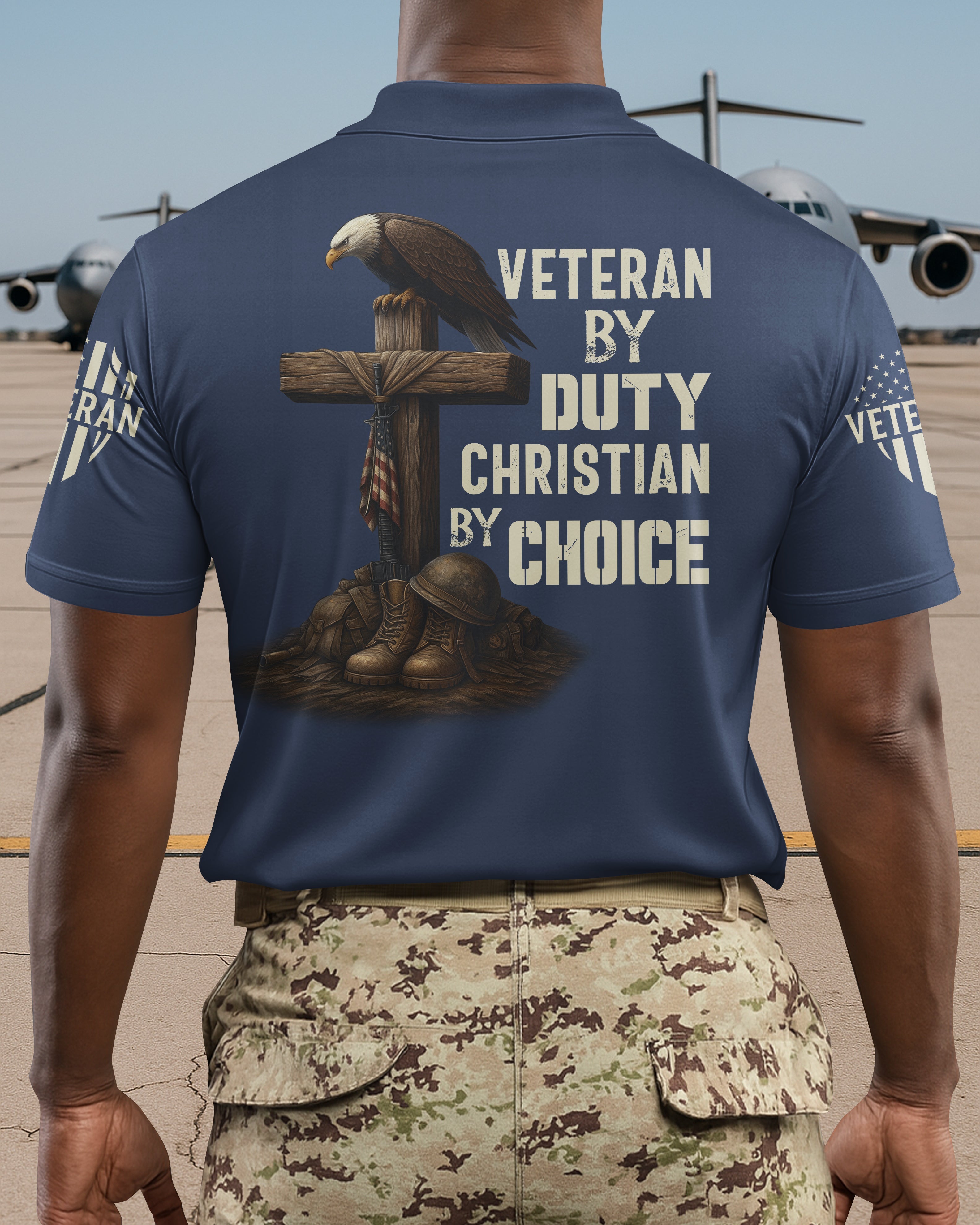 Veteran By Duty Christian By Choice Polo