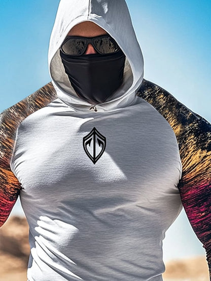Men's Outdoor Sun Protection Breathable Cool Hooded Sun Protection Long Sleeve Top