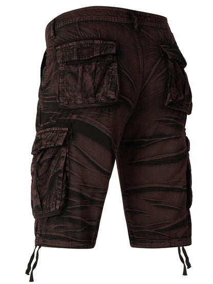 Manlyflex Camo Pattern Cotton Cargo Shorts