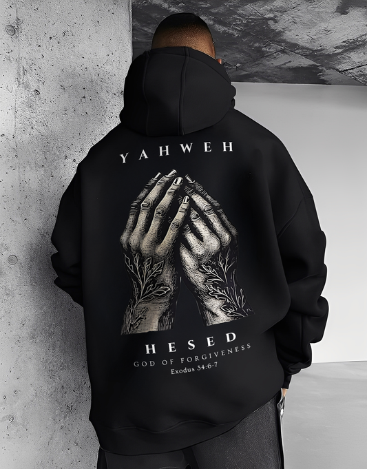 Yahweh Hesed God Of Forgiveness Exodus 34:6-7 Printed Men's Hoodie