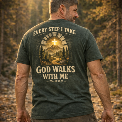 Every Step I Take God Walks With Me T-Shirt