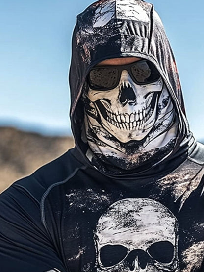 Men's Outdoor Sun Protection Breathable Cool Hooded Sun Protection Long Sleeve Top