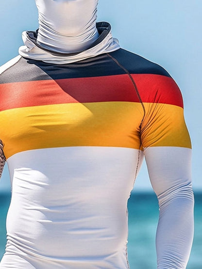 Men's Outdoor Sun Protection Breathable Cool Hooded Sun Protection Long-Sleeved Top