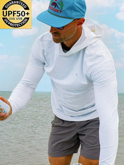 Men's Outdoor Sun Protection Cool Hooded Sun Protection Long Sleeve Top
