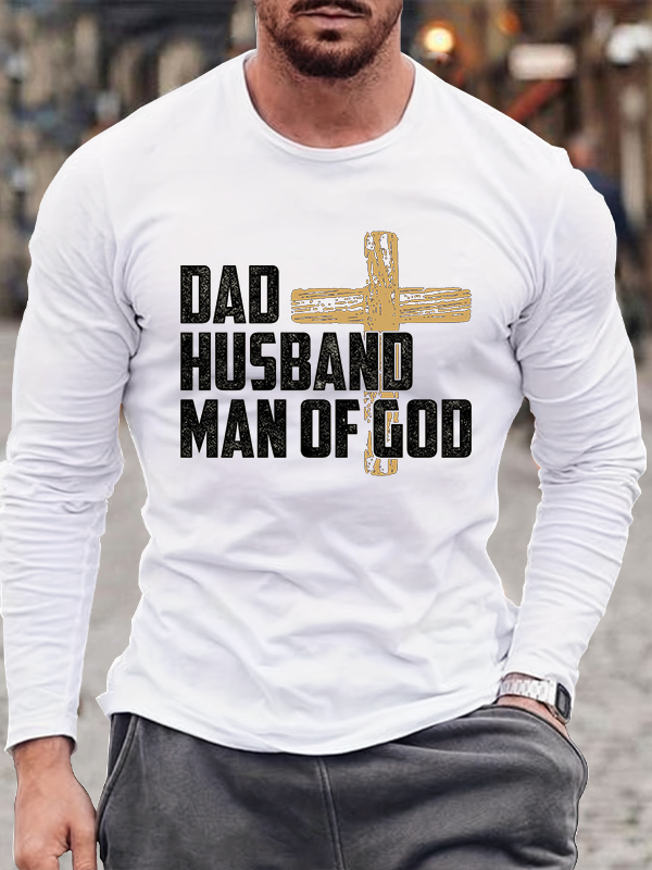 Dad, Husband, Man Of God Long Sleeve