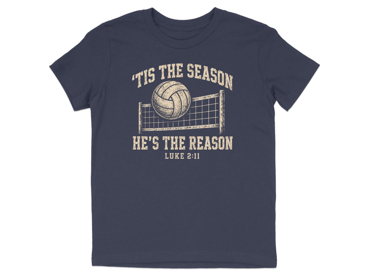 'Tis The Season He's The Reason - Volleyball Youth T-Shirt