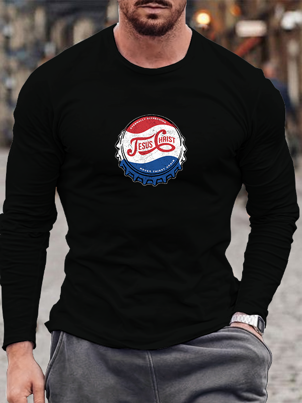 Jesus Bottle Cap Long Sleeve T-Shirt
