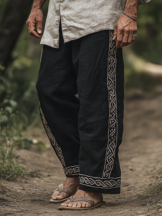Men's Viking Nordic Art Knot Celtic Runes Pants