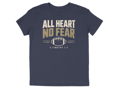 All Heart No Fear Football Youth T-Shirt
