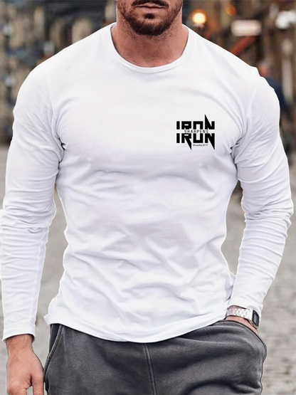 IRON SHARPENS IRON Proverbs 27:17 Christian Cotton Long Sleeve T-Shirt