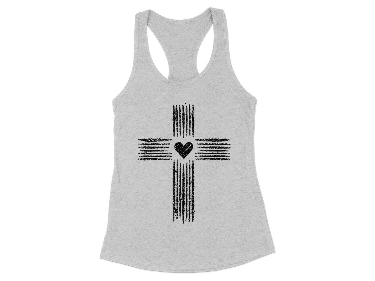Heart Cross Racerback Tank