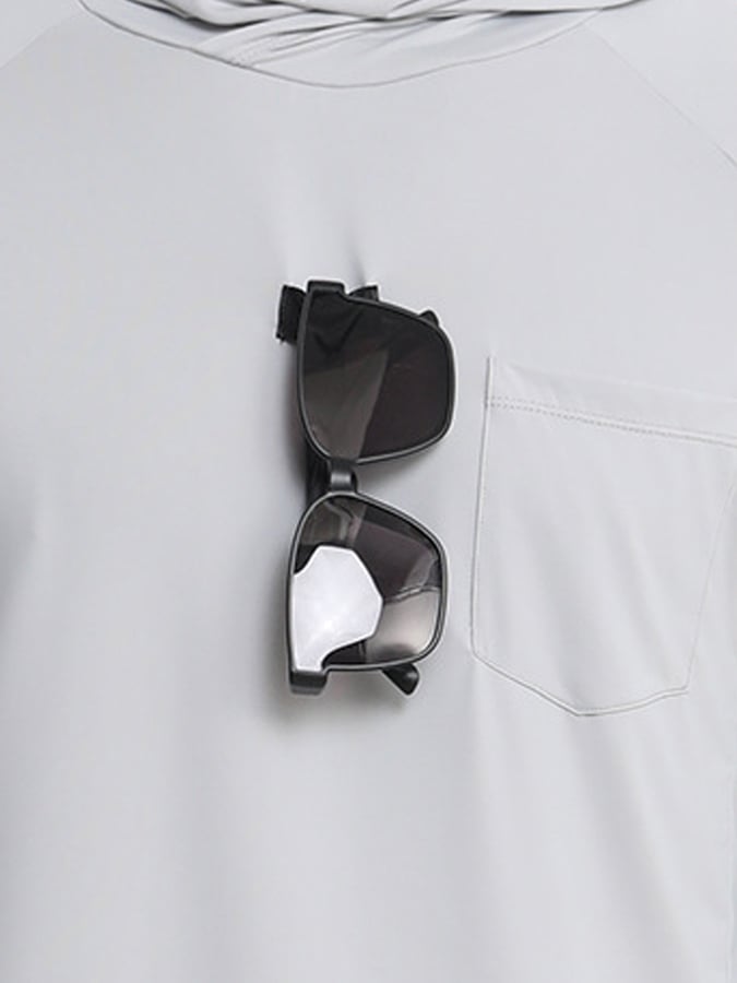 Men's Outdoor Sun Protection Breathable Cool Mask Hooded Sun Protection Long-Sleeved Top