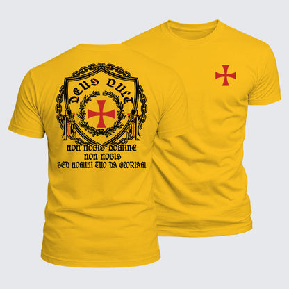 Luxe Mercerized Cotton Tee -  Non Nobis Domine, Non Nobis, Sed Nomini Tuo Da Gloriam