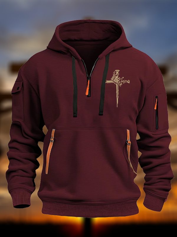 Cross Crown Jesus God Christian Zipper Hoodies