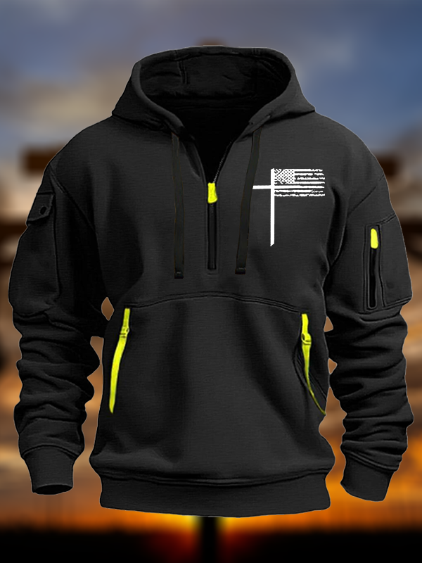 Cross Flag Jesus God Christian Zipper Hoodies