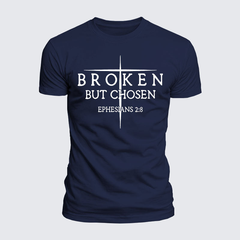 Luxe Mercerized Cotton Tee - Broken But Chosen