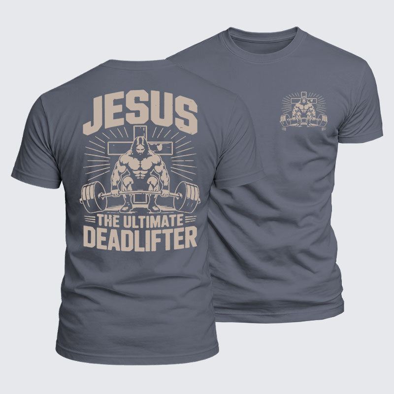 Luxe Mercerized Cotton Tee - Jesus The Ultimate Deadlifter