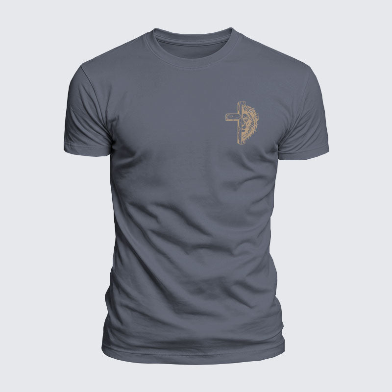 Luxe Mercerized Cotton Tee - Cross Lion