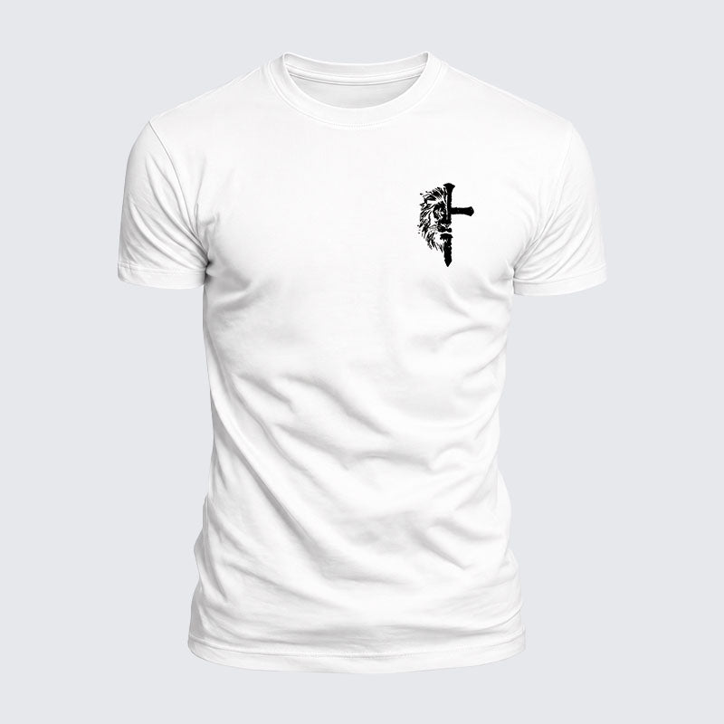 Luxe Mercerized Cotton Tee - Cross Lion
