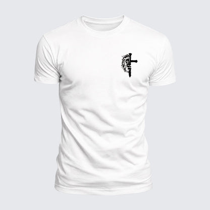 Luxe Mercerized Cotton Tee - Cross Lion