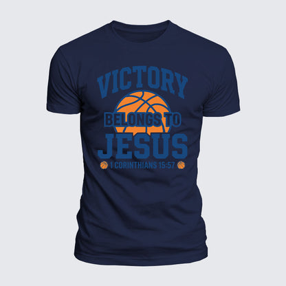 Luxe Mercerized Cotton Tee -  Victory Belongs To Jesus