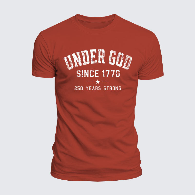 Luxe Mercerized Cotton Tee - Under God Since 1776 - 250 Years Strong
