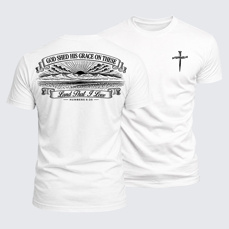 Luxe Mercerized Cotton Tee - God Shed His Grace On These - Numbers 6:25