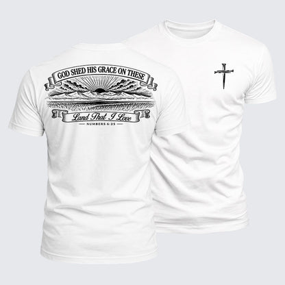 Luxe Mercerized Cotton Tee - God Shed His Grace On These - Numbers 6:25