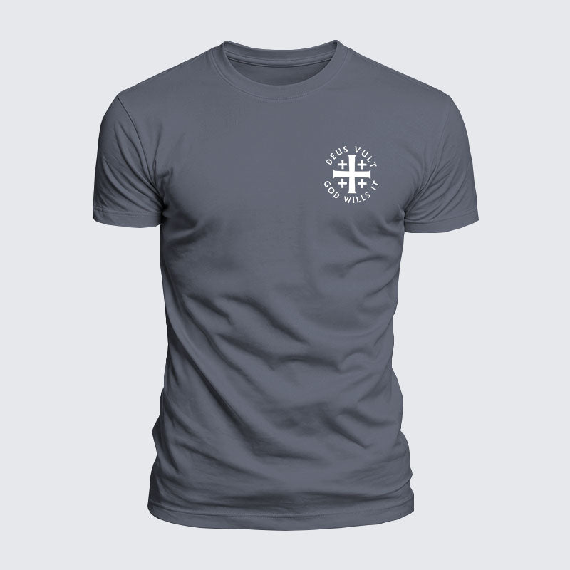 Luxe Mercerized Cotton Tee - Deus Vult: God Wills It