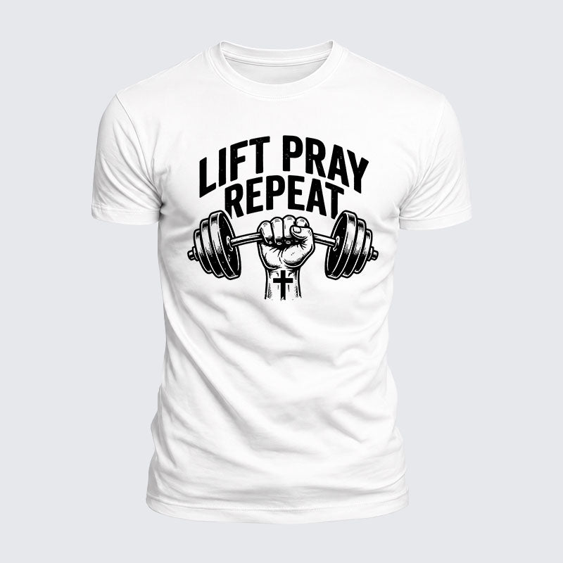 Luxe Mercerized Cotton Tee - Lift Pray Repeat