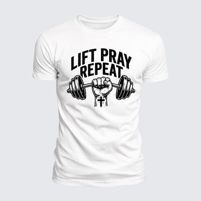 Luxe Mercerized Cotton Tee - Lift Pray Repeat
