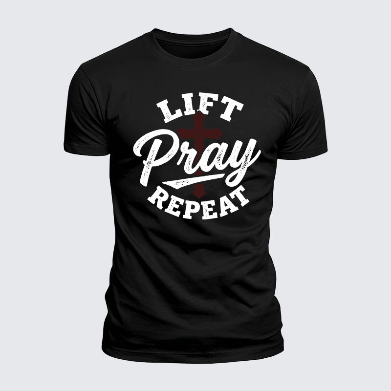 Luxe Mercerized Cotton Tee - Lift Pray Repeat